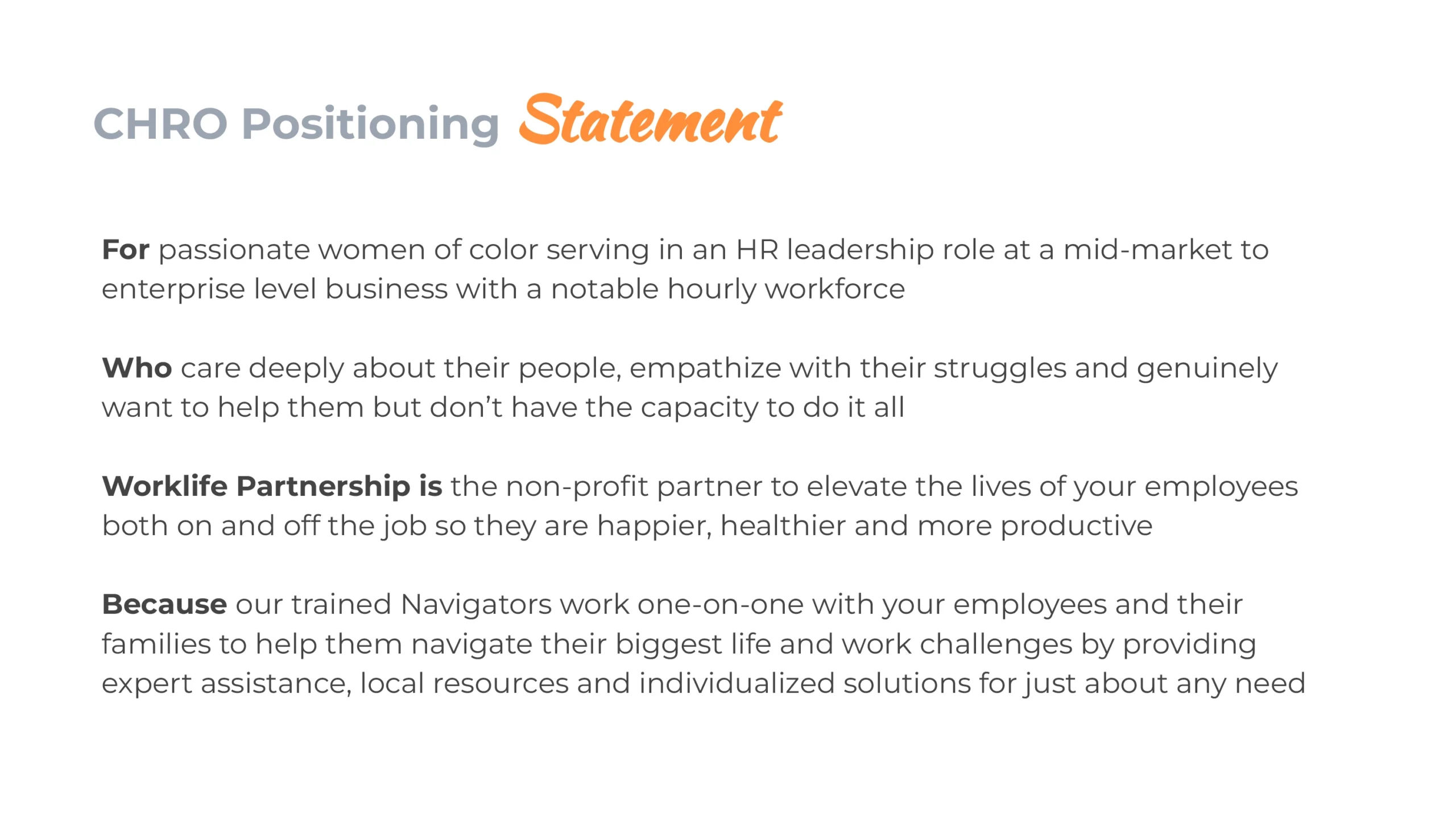 CHRO Positioning