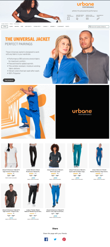 Urbane Performance Amazon Storefront 1
